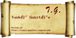 Tuskó Gusztáv névjegykártya