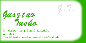 gusztav tusko business card